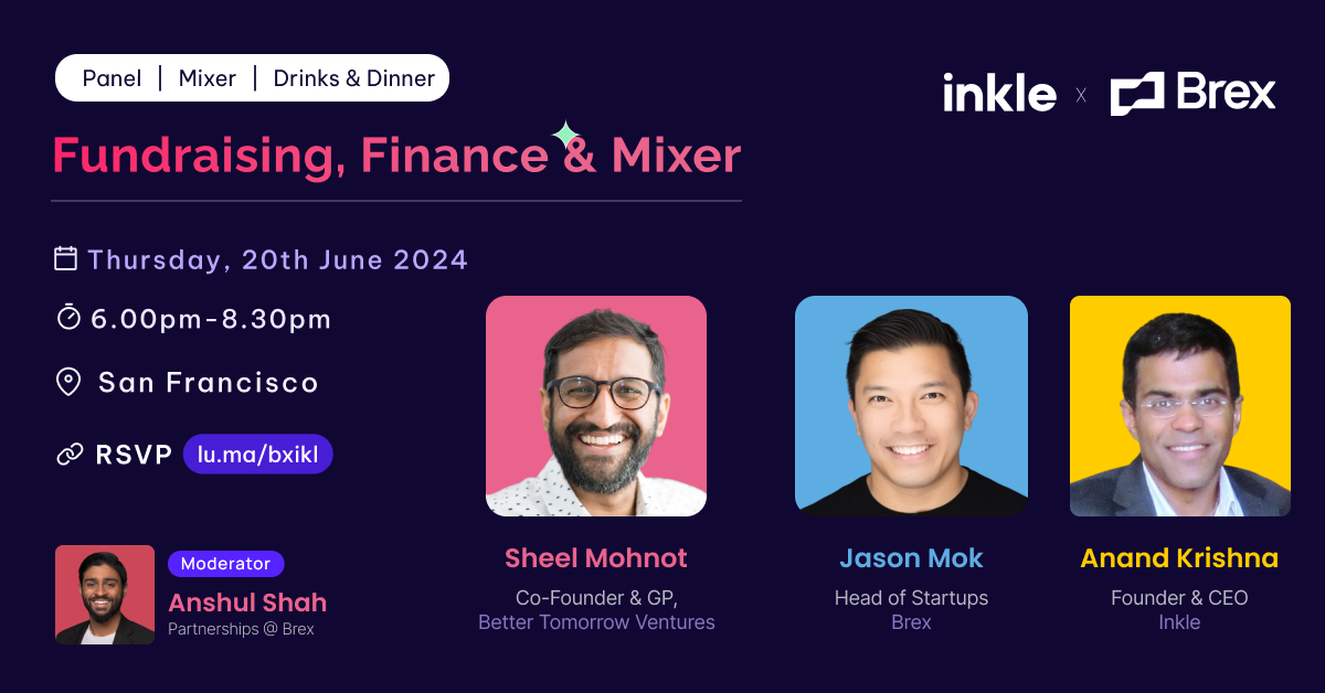 Inkle x Brex: Fundraising, Finance & Mixer